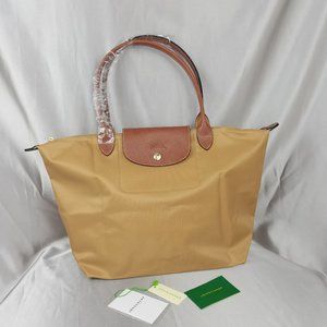 Longchamp Le Pliage Original Large Shoulder Nylon Bag Tote in Camel